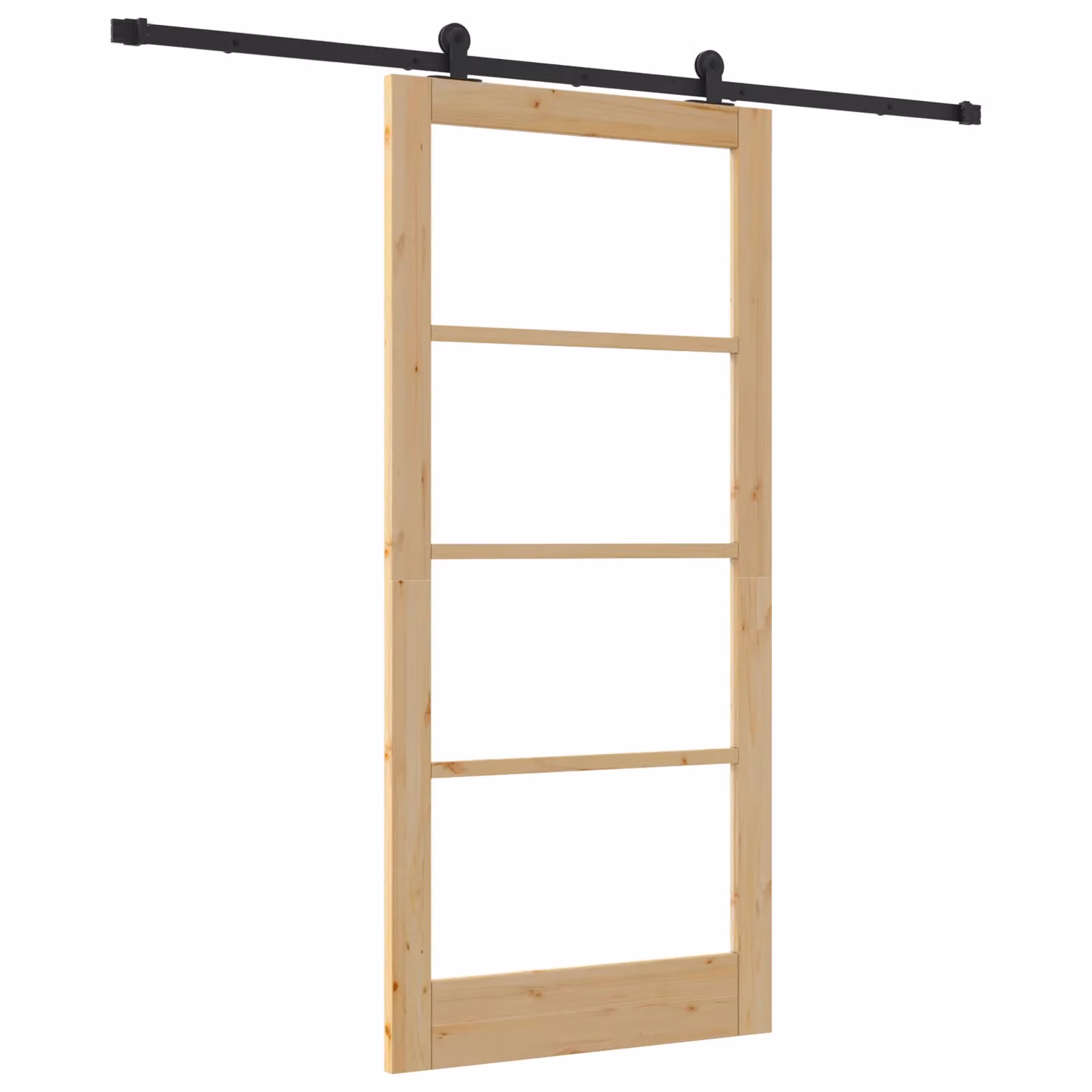 Berkfield Home Orkdal Minimalist Sliding Door with Hardware Set in Beige, W: 93 cm, H: 202 cm – 2