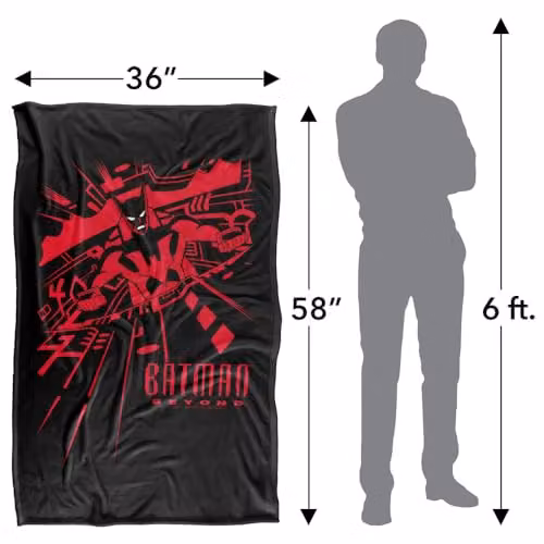 LOGOVISION Batman Beyond At The Controls Super Soft Silky Touch Fleece Throw Blanket, Multicolour, W: 91 cm, D: 147 cm – 4