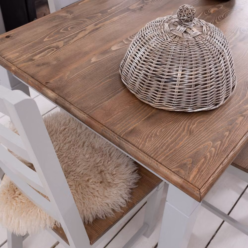 Nöa and Nani Canterbury Rectangular Dining Table in Grey and Dark Pine – 3