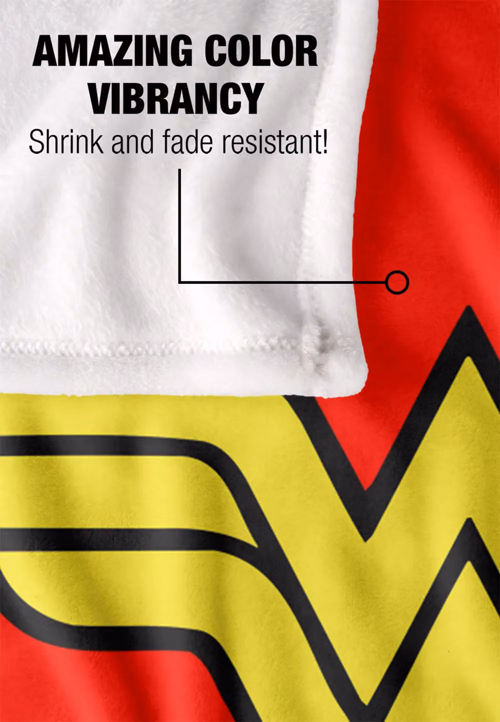 Warner Brothers Wonder Woman Silky Touch Super Soft Throw Blanket, White and Multicolour, W: 152 cm, D: 127 cm – 2