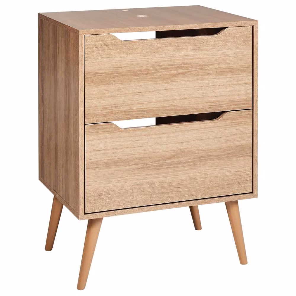Wyld and Coco Washbasin Cabinet in Brown with Drawers, W: 60 cm, H: 80 cm – 2