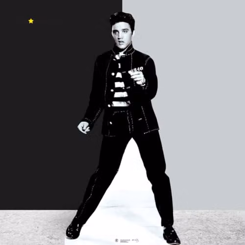Star Cutouts SC574 Elvis Presley Jailhouse Rock Lifesize Cardboard Cutout, Multicolour Retro Party Decoration