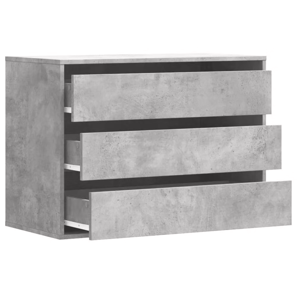 Berkfield Home Corner Chest of Drawers in Concrete Grey, W: 80 cm, D: 41 cm, H: 58 cm – 3