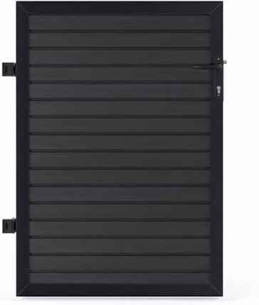 Ecoscape WPC Single Composite Gate in Anthracite Grey, W: 122 cm, H: 90 cm