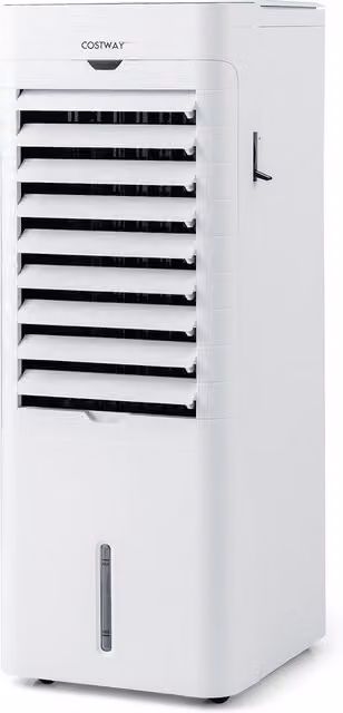 Costway White Evaporative Air Cooler and Heater with Ice Packs and Timer