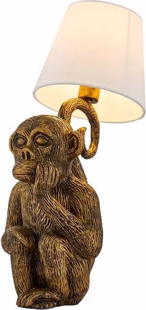 Litecraft Maurice Monkey Table Lamp in Gold/Brass