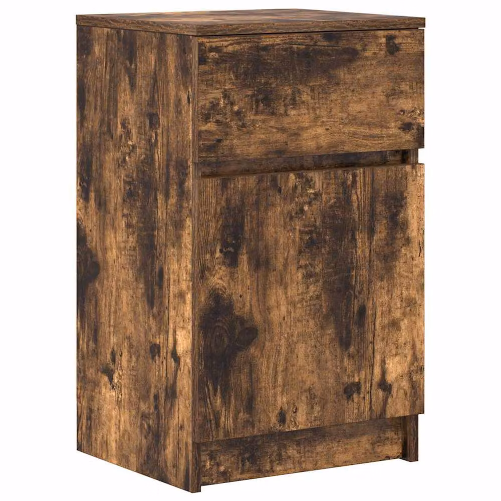 Berkfield Home Smoked Oak Bedside Cabinet, W/D/H: 39 x 35 x 65 cm – 2