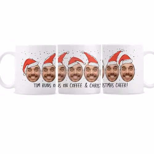 Personalised Memento Company Custom Photo Upload Santa Christmas Mug in White – 2
