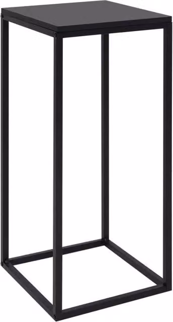 Berkfield Home Set of 2 Black Nesting Side Tables with Wood Effect Tops – 1