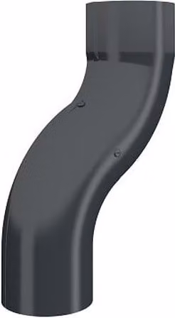 Lindab Steel One-Piece Downpipe Offset, 75mm, Anthracite Grey