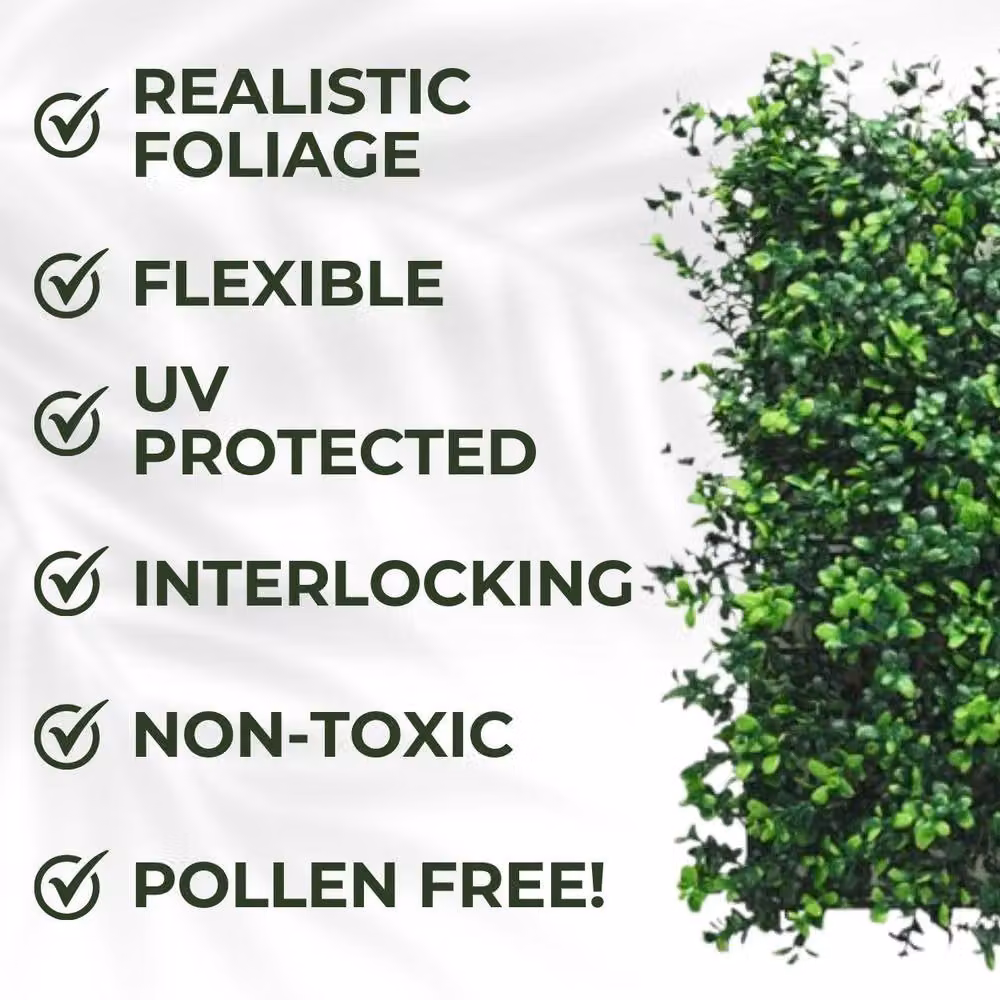Ark Mat Boxwood Artificial Plant Wall Panel in Green, 50 x 50 cm – 3
