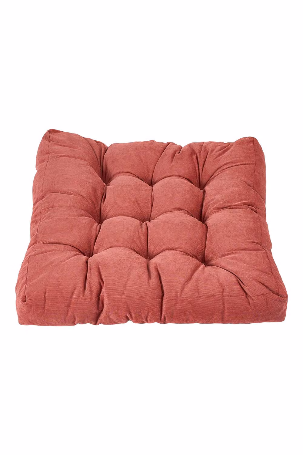 Living and Home Red Padded Corduroy Square Chair Cushion, W/D/H: 55 x 55 x 55 cm – 6