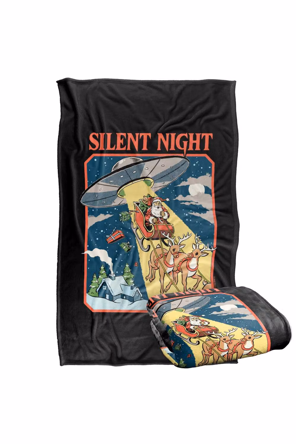 Steven Rhodes Silent Night Silky Touch Super Soft Fleece Throw Blanket, Multicolour, W/D/H: 91 x 147 cm – 2