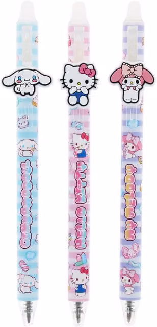Hello Kitty Erasable Multicolour Gel Pens, Set of 3