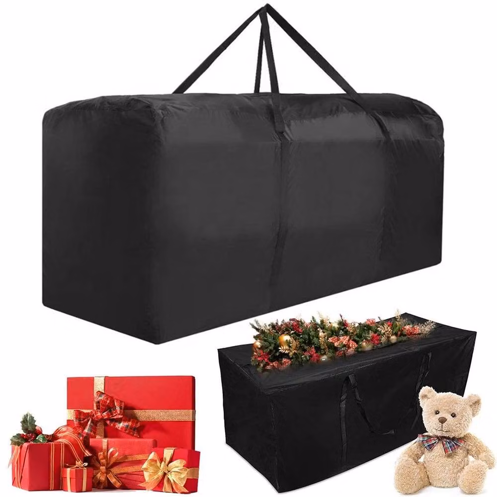 FLAVORA Extra Large Heavy Duty Furniture Cushion Storage Bags in Black, W: 100 cm, D: 80 cm – 3