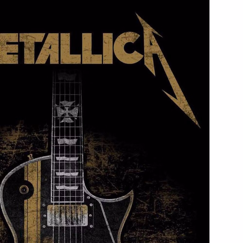 Metallica Hetfield Guitar Textile Poster in Black – 2