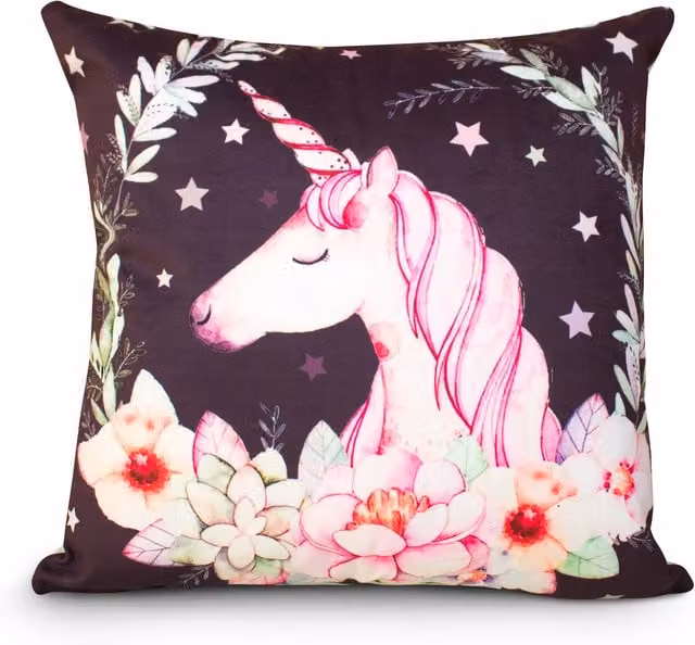 Velosso Pink Graphic Animal Square Cushion