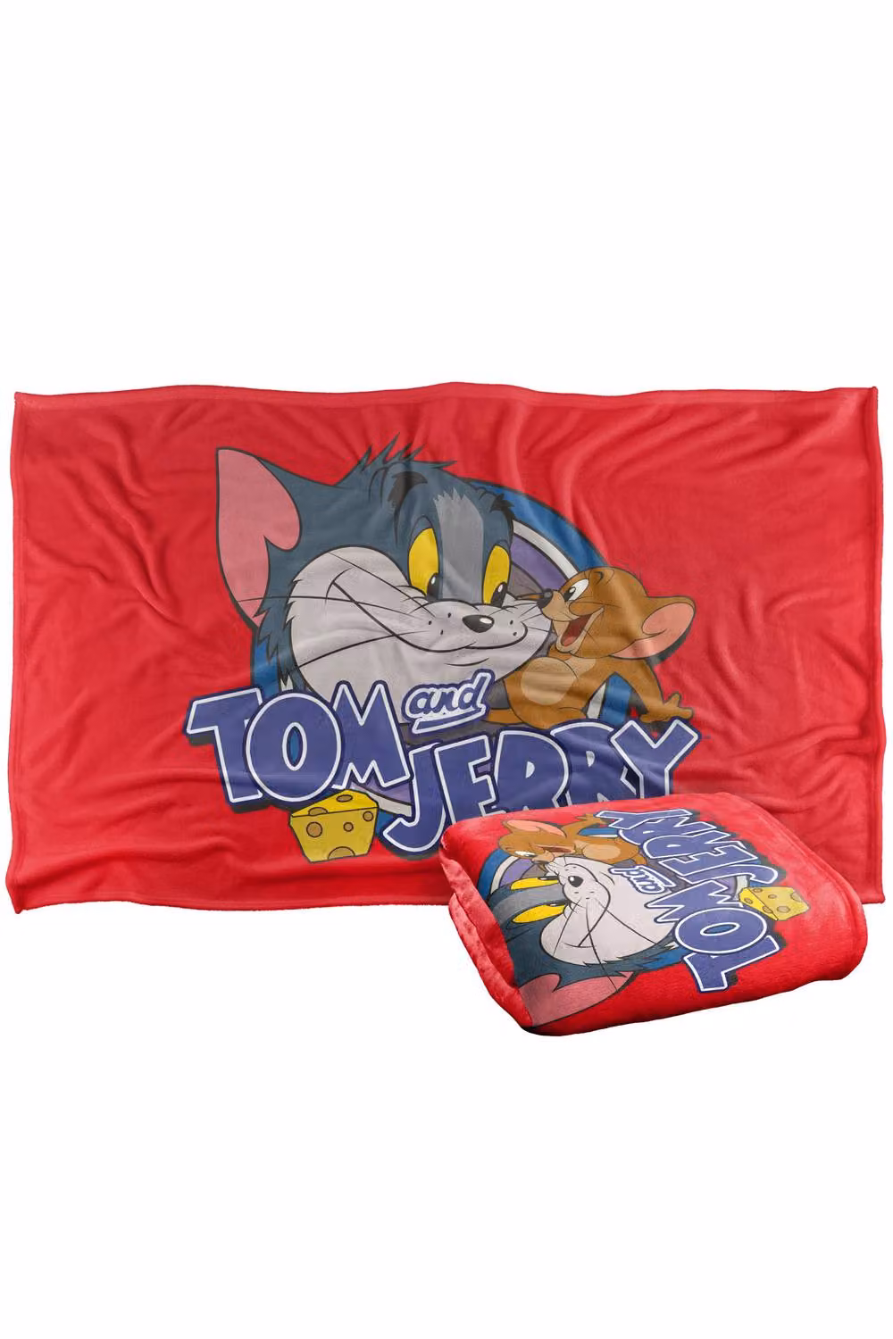 Warner Bros. Tom & Jerry Friendly Enemies Extra Large Super Soft Microfibre Throw Blanket in Multicolour and Red – 2
