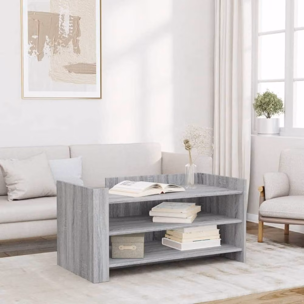 Berkfield Home Grey Sonoma Coffee Table, W/D/H: 100 x 50 x 50 cm – 2