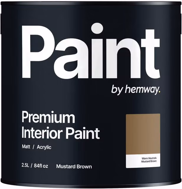 Hemway Matt Acrylic Interior Emulsion Paint, Brown, 2.5 l