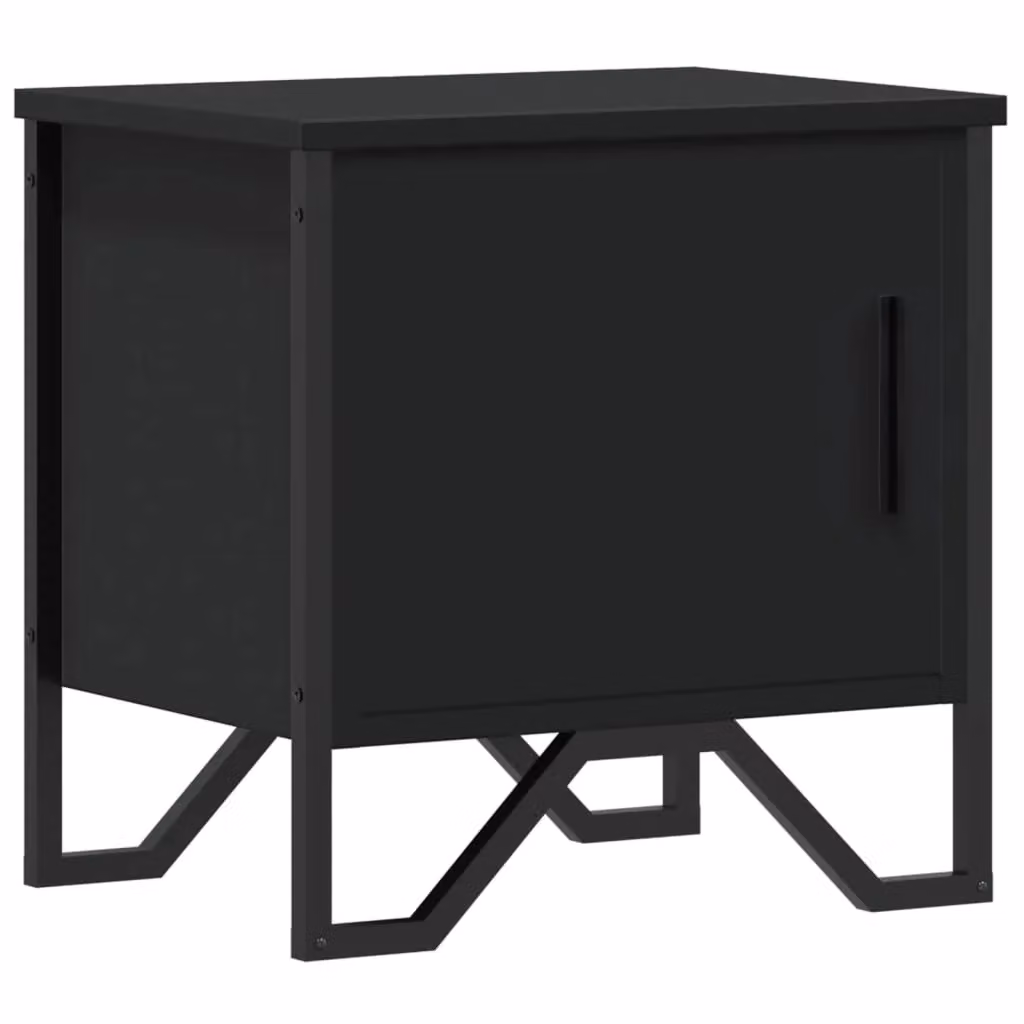 Berkfield Home Modern Black Bedside Cabinet W/D/H: 40 x 30 x 40 cm – 2