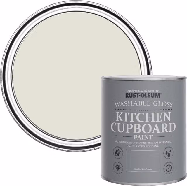 Rust-Oleum Kitchen Cupboard Paint in Gloss Finish, Beige/Yellow, 0.75 l
