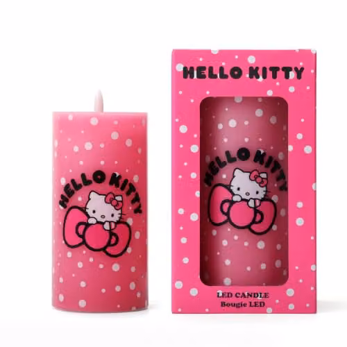 Hello Kitty Pink LED Pillar Candle with Flicker Effect – 3