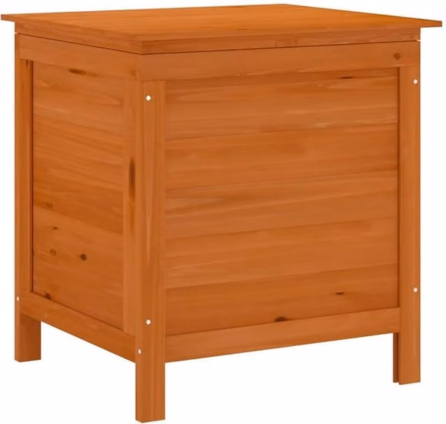 Berkfield Home Garden Storage Box in Brown Solid Wood Fir, W/D/H: 50 x 49 x 56.5 cm