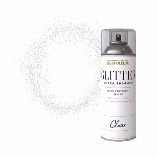 Rust-Oleum Ultra Shimmer Glitter Spray Protective Sealer, Clear, 400ml
