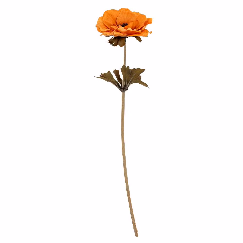 Hill Interiors Anemone Artificial Flower in Orange – 2