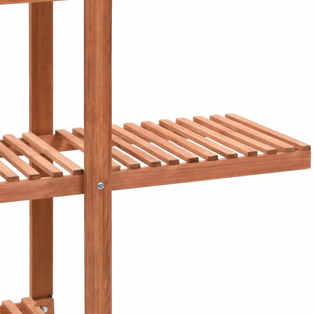 Berkfield Home Wooden Plant Stand in Brown, W/D/H: 86 x 36 x 139 cm – 2
