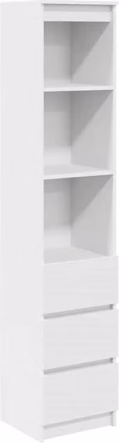 Berkfield Home White Matt Highboard in MDF, W/D/H: 37.5 x 35 x 180 cm – 1