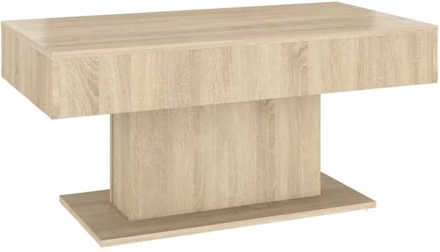 Berkfield Home Sonoma Oak Coffee Table in Light Brown, W/D/H: 96 x 50 x 45 cm