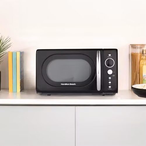 Hamilton Beach 20L Retro Solo Microwave with LED Display and Child Lock, Black – 2