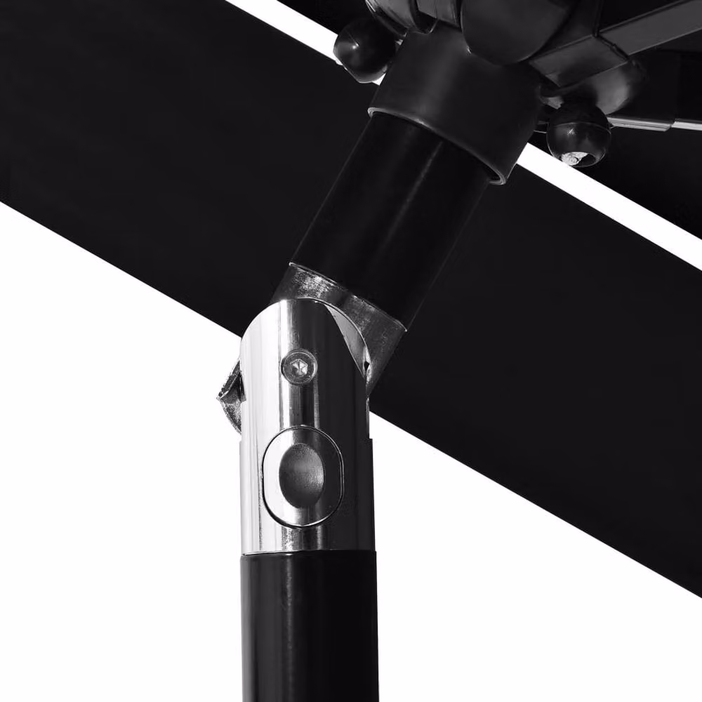 Berkfield Home 3-Tier Garden Parasol with Aluminium Pole, Black, Diameter: 250 cm – 3