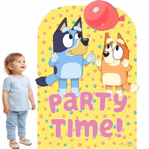 Star Cutouts Bluey & Bingo Balloon Play Backdrop, Multicolour, Width: 135 cm