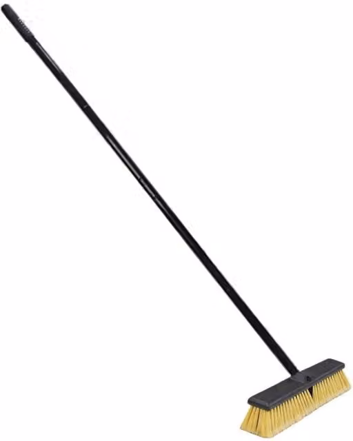 PAWNORA Heavy Duty Stiff Garden Broom in Yellow, Width: 45.72 cm – 1