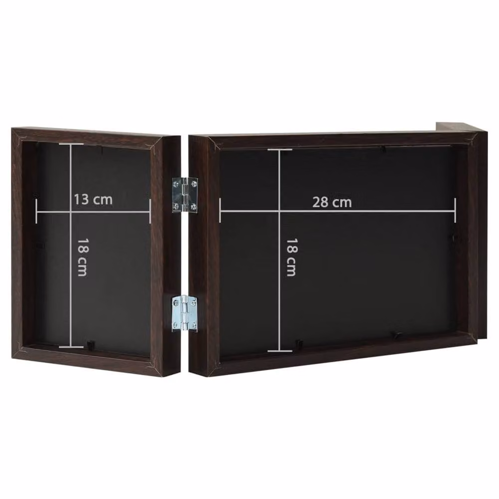 Berkfield Home Trifold Photo Frame Collage in Brown, W: 20 cm, H: 15 cm – 5