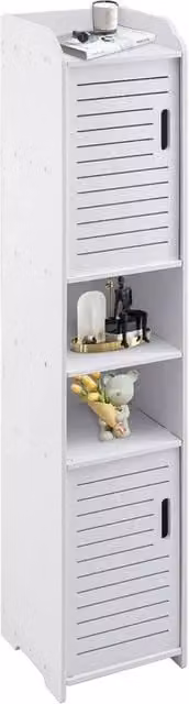 VOGREX 5 Tier Freestanding Bathroom Storage Display Cabinet in White – 1
