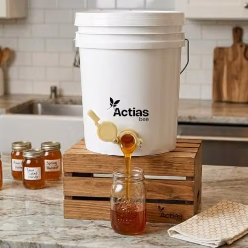 Actiasbee 20L Honey Settling Tank with Double Strainers and Honey Gate in White – 3