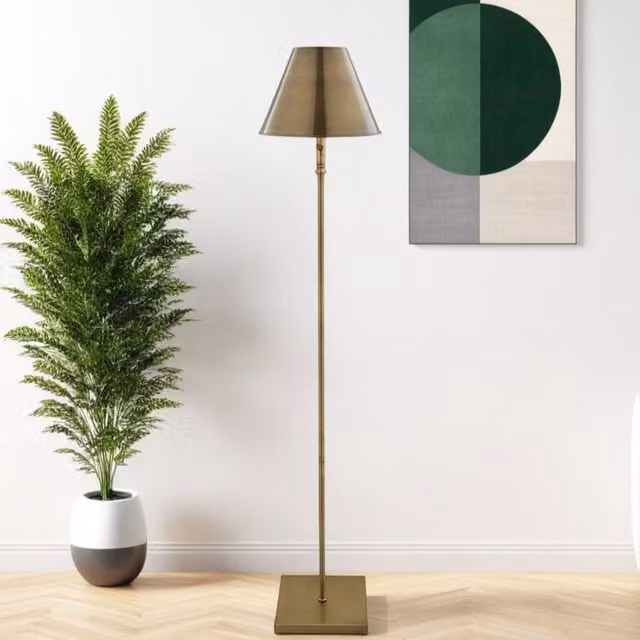 Pagazzi Lustre Rechargeable LED Floor Lamp in Gold/Brass, Dimmable – 1