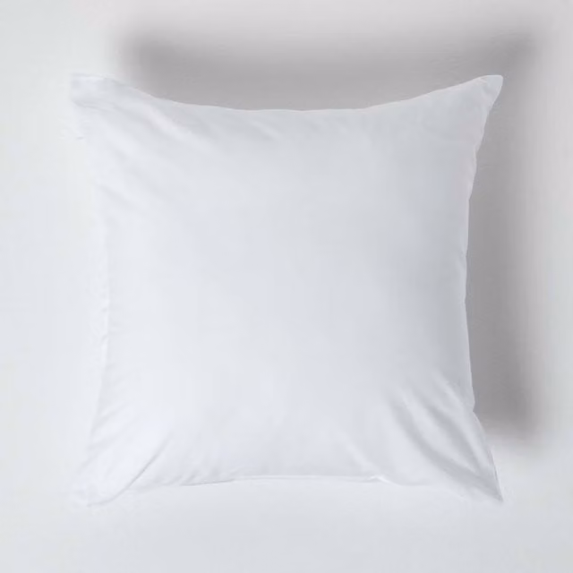 Homescapes 200 Thread Count Egyptian Cotton Percale Housewife Pillowcase, White, W: 40 cm