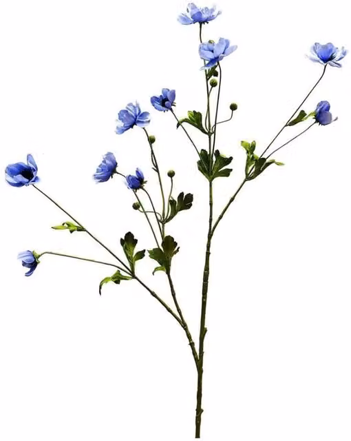KDMD Botanica Blue Anemone Floral Spray, Height: 111 cm