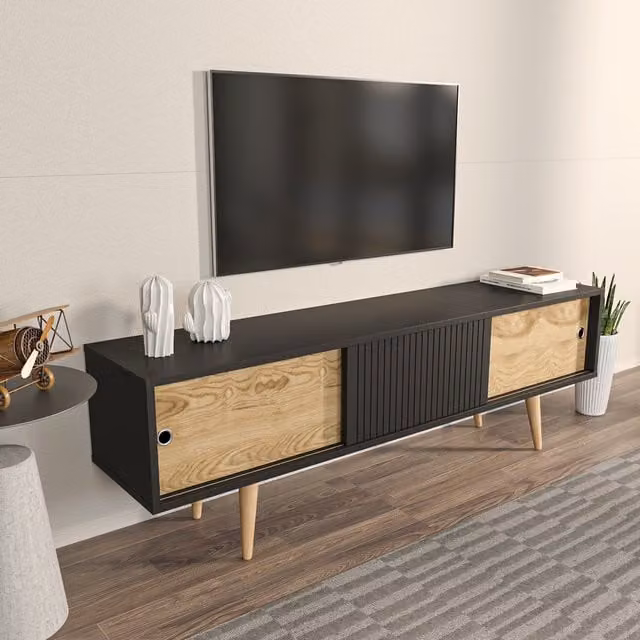 Decorotika Ecrin TV Unit in Anthracite and Oud