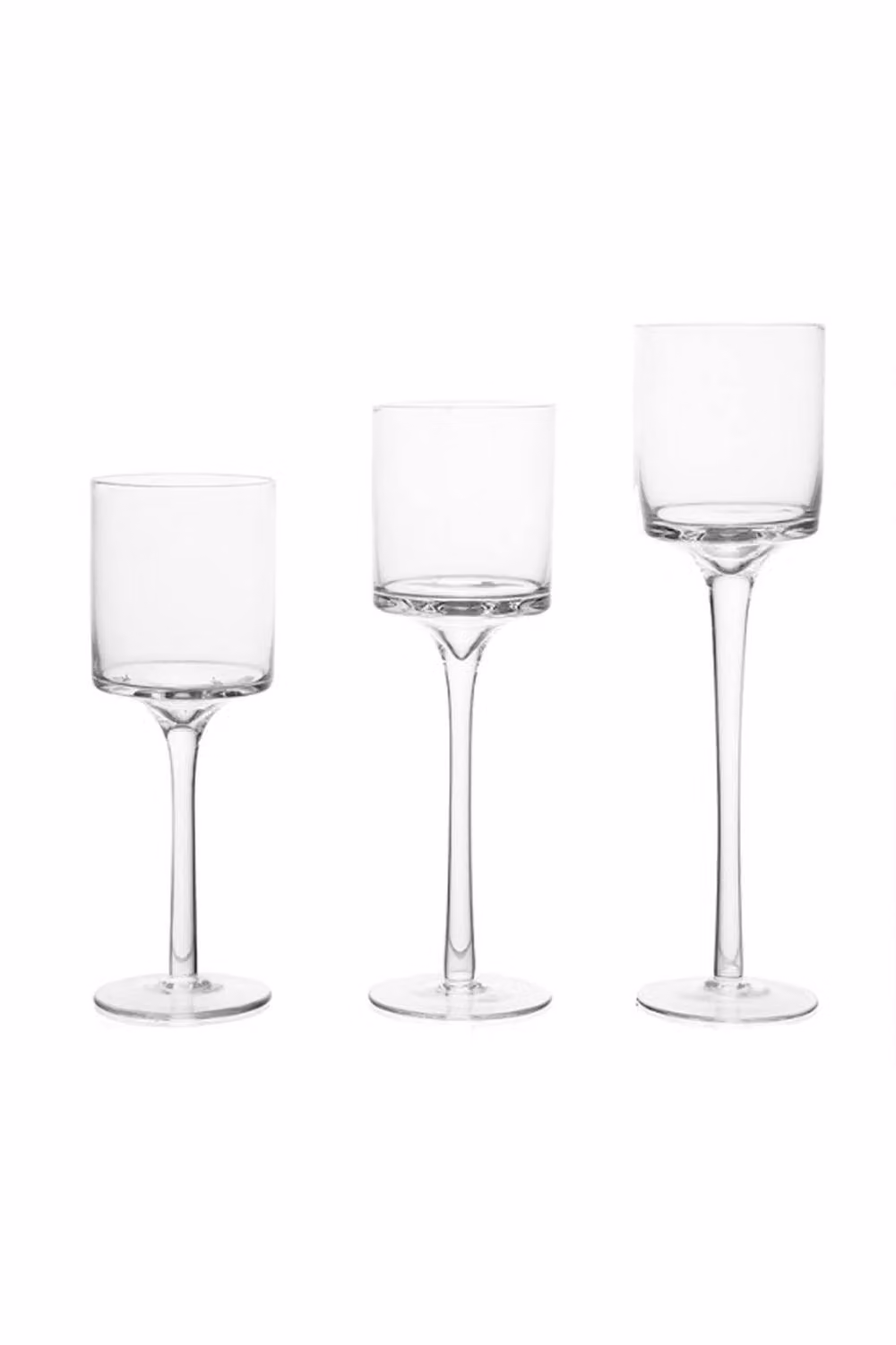 ExtraStar 3-Piece Round Glass Tealight Candle Holders in Transparent – 2