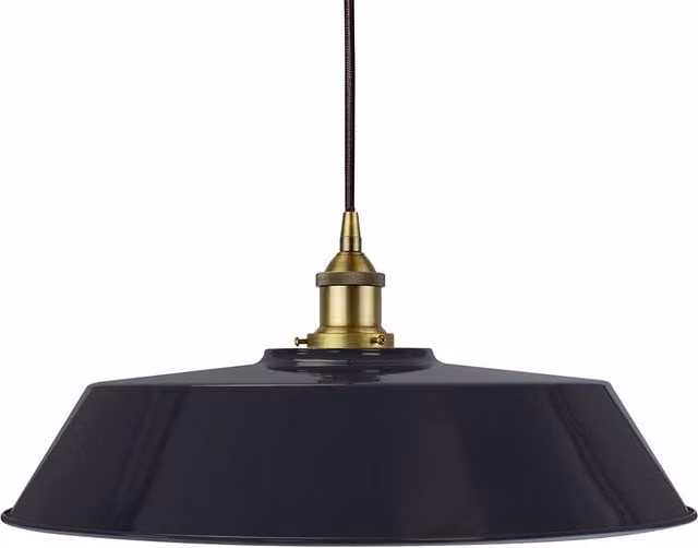 SE Home Chancery Blue and Gold/Brass Metal Cone Pendant Light