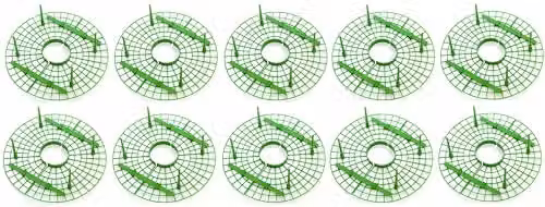 Thompson & Morgan Green Plastic Strawberry Support Frames for Vegetable Gardens, Pack of 10 – 1
