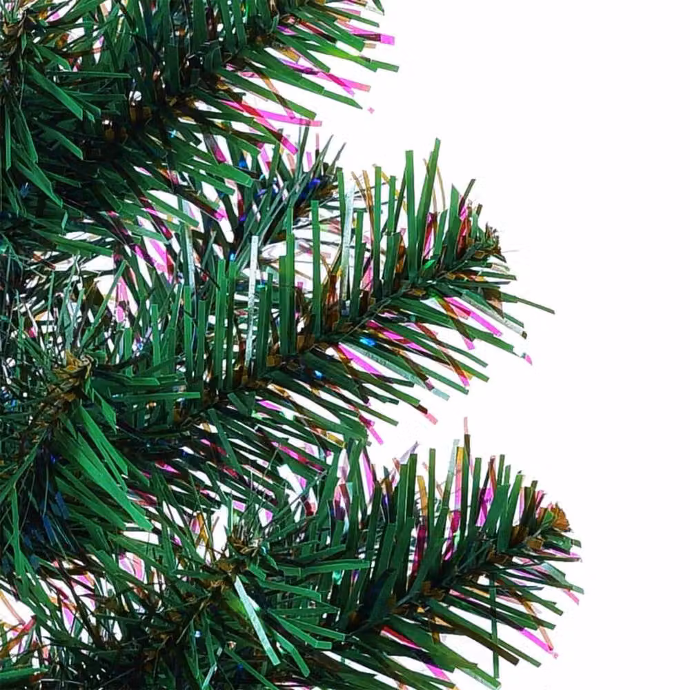 Berkfield Home Beautiful Artificial Christmas Tree with Iridescent Tips, Green, H 240 cm x W 120 cm x D 120 cm – 3