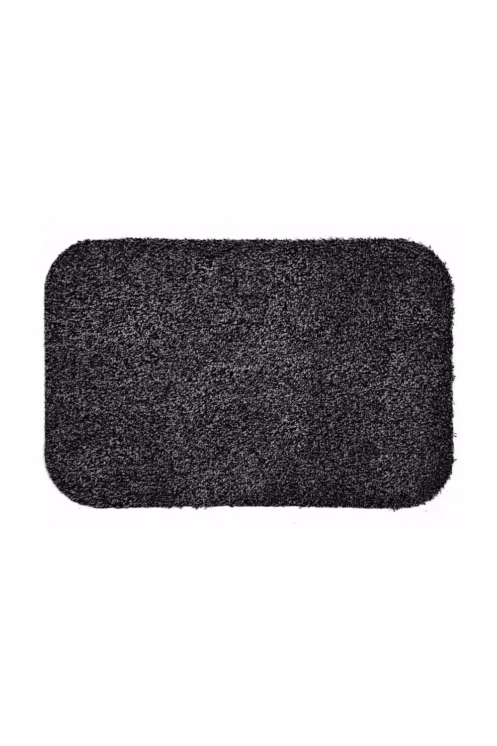 FWStyle 100% Cotton Anti Slip Dirt Stopper Door Mat, Jet Black, W: 50 cm, D: 75 cm – 2