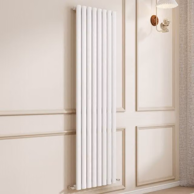 Banyetti Orva White Vertical Single Oval Column Radiator, H: 160 cm, W: 47.2 cm